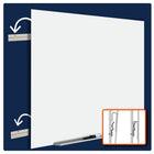 Quartet InvisaMount Anti-Glare Magnetic Glass Dry-Erase Board - 8' x 4' - White Surface - Frameless-Surface has been treated to help reduce light reflectivity by at least 70% when compared to standard glass dry-erase boards