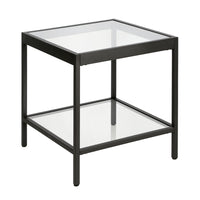 Hudson&Canal Alexis 20"W Square Side Table - Blackened Bronze-A modern contemporary design for your living room, bedroom, and more