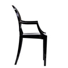 Modway Casper Dining Armchairs - Black - 2 Pack-Sturdy Polycarbonate