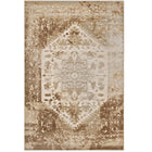 Modway Rosina Distressed Vintage Medallion Area Rug - 8 ft W x 10 ft L - Tan/Cream-Textured Soft Low Pile Weave