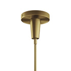 Modway Beacon 3-Light Pendant Light - Clear/Satin Brass-Bulbs Not Included