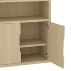 Manhattan Comfort Rivington 40" Modern 4-Shelf Bookcase Cabinet - Natural Oak-Rich wood grain texture adds natural warmth and dimension
