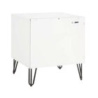 Manhattan Comfort DUMBO 20.07" Modern 2-Drawer Nightstand - White/Rustic Grey-Snap It Assembly! Includes High Quality Internal Click Grooves for a Simple Assembly, No Tools Required