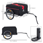 Aosom Bike Cargo Trailer with Removable Cover-Built for a smooth and balanced ride
