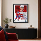 Frameworth Cole Caufield Canadiens Portrait Collage - Framed Print - 16" W x 20" L-Ideal display piece for a home office, game room, sports lounge, or any Montreal Canadiens hockey decor setting