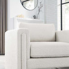 Modway Visible Boucle Fabric Armchair - Ivory-Pocket Coil Springs