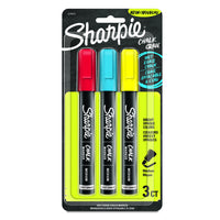Sharpie Wet-Erase Chalk Markers - Medium Tip - Assorted Primary Colours - 3 Pack-Create clear, eye-catching marks in bright opaque colours