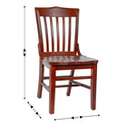 Flash Furniture HERCULES Series School House Back Mahogany Wood Restaurant Chair-1'' Thick Beechwood Seat