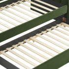 Modway Veyla Channel Tufted Performance Velvet Twin Daybed with Trundle - Moss Green-Assembly Required