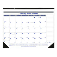 Blueline 2027 Net Zero Carbon Monthly Desk Pad Calendar - 22" x 17" - Bilingual-12 Months, January to December