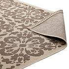Modway Ariana Vintage Floral Trellis Indoor/Outdoor Area Rug - 9 ft W x 12 ft L - Light/Dark Beige-8