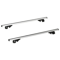 HOMCOM 2pc Roof Top Rack-Crafted from high quality aluminum alloy with adjustable clamp