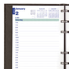 Blueline 2027 CoilPro Daily Planner with Hard Lizard-Like Cover - 8" x 5" - Black - Bilingual-Telephone and address section
