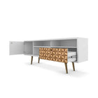 Manhattan Comfort Liberty 70.86" TV Stand, White and 3D Brown (202AMC67)-Recommended for a 50" -65" TV.