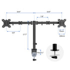 Rocelco DADRDM2 Deluxe Adjustable Sit & Stand Desk Riser, Dual Monitor Mount, Black-Made of high quality wood with a metal frame