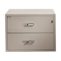 Gardex Classic Fire-Resistant File, 2-Drawer, Lateral, Beige, 29H x 44W x 23 1/2D (GXGL-402-44-BE)-UL-certified fire resistant lateral 2-drawer 44"W, legal and / or letter