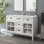 Modway Isle 48" Double Bathroom Vanity Cabinet - White-Adjustable Storage Shelf