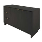 Manhattan Comfort Granville 55.04" Modern Sideboard - Dark Grey-Home Assembly Required. All Hardware Included