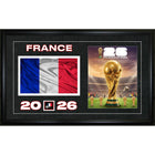Frameworth Official FIFA World Cup 2026 France Flag & Trophy Framed Print - 15" x 24"-Officially licensed FIFA World Cup 2026 Flag & Trophy framed wall art for Team France.