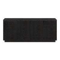 Hudson&Canal Hanson TV Stand for TV's up to 65" - Black Grain-A transitional design accommodates TVs up to 65" for your entertaining space