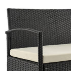 Manhattan Comfort Noli Modern Patio 4-Person Conversation 4-Piece Set with Coffee Table - Black/Cream-Home Assembly Required. All Hardware Included
