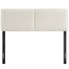Modway Lindee Boucle Fabric Queen Headboard - Cream-Wood Legs