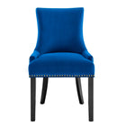 Modway Marquis Performance Velvet Dining Chairs - Navy - 2 Pack-8