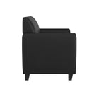 Flash Furniture HERCULES Diplomat Series Black Leather Loveseat-Plush Seat and Back