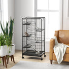PawHut 52" H 6-Tier Small Pet Cage-Food dish and water bottle included for daily necessities 