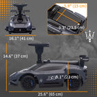 Qaba 6V Maserati GT2 Licensed Electric Car - Grey-Includes an under-seat storage compartment for toys and supplies 