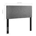 Modway Taylor Upholstered Linen Fabric Full/Queen Headboard - Light Grey-Soft Linen Fabric Upholstery