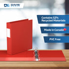 Davis Group Premium Economy Binder - D Ring - 1.5" - Red - 6 Pack-Ideal for Conferences, Reference, Colleges & Universities