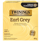 Twinings Earl Grey Black Tea Bags - 50 Pack-Fresh and aromatic black tea with bright citrus notes and a smooth finish