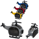 Merangue Single-Hole Helicopter-Shaped Sharpener -  Assorted Colours-Stainless steel blade for smooth sharpening