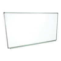 Luxor 72" x 40" Wall-Mounted Magnetic Whiteboard, (WB7240W)-The 72" x 40" Wall-Mountable Magnetic Whiteboard from Luxor is made of strong, painted steel enclosed in an aluminum frame. It features a magnetic writing surface for added versatility. The whiteboard also includes a two-inch removable accessory tray to hold dry erase markers and erasers.