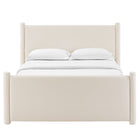 Modway Rael Performance Velvet Queen Platform Bed - Alabaster-Weight Capacity: 800 lb