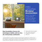 Epson - Imprimante multifonction couleur sans fil EcoTank ET-4950 à réservoirs d’encre géants – Blanc-Impression sans tracas: l’imprimante Epson EcoTank inclut une réserve d’encre suffisante pour imprimer jusqu’à 6 600 pages en noir/5 500 pages en couleurs et réduire ainsi les désagréments dus au manque d’encre. chaque jeu de bouteilles d’encre de rechange équivaut à environ 80 cartouches d’encre individuelles