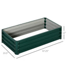 Outsunny Raised Garden Bed - 475" L x 23.5" W x 12" H - Dark Green-Extra deep design makes it perfect for long rooted plants 