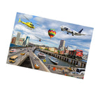 MOJO On-the-Go Transportation Jumbo Photographic Floor Puzzle-High-quality sturdy pieces are made from thick cardboard that provide a snug fit when pieced together