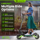 Gyrocopters Plaid 3.0 Electric Scooter for Adults & Teens - Speed 45 kmph Range 45 km - APP - Black-When your journey ends, the portable folding design and adjustable handlebar (1135mm-1265mm) allow you to carry and store the scooter with ease