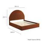 Modway Solana Arched Performance Velvet Full Platform Bed - Rust-8