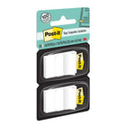 Post-it 1" x 1.7" Flags - White - 50 Flags/Dispenser - 2 Dispensers/Pack-Ideal for marking documents without writing on them