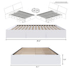 Nexera 3-Drawer Storage Bed Frame - Queen Size - White-8