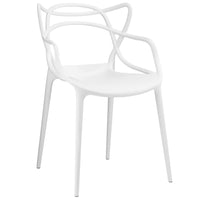 Modway Entangled Dining Armchair - White-Modern dining chair
