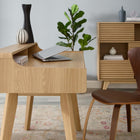 Modway Render 39.5" Writing Desk - Oak-Durable Particleboard Construction