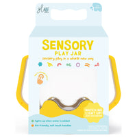 Glo Pals Sensory Jars - Honey Bee Yellow-Water-activated jar cycles through 9 soothing colours