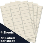 JAM Paper Mailing Address Labels, 1 x 2 5/8, Ivory, 4 sets of 120 (17966071g)-Size: 2-5/8" x 1"