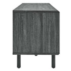 Modway Kurtis 67" TV and Vinyl Record Stand - Charcoal-Sturdy Wood Legs