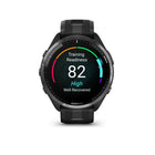 Garmin Forerunner 965 GPS Running,Triathlon Smartwatch-Carbon Gray DLC Titanium Bezel,Black Case,Black/Powder Gray Silicone Band-Training readiness score is based on sleep quality, recovery, training load and HRV status to determine if you're primed to go hard and reap the rewards (data presented is intended to be a close estimation of metrics tracked)