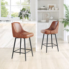 Zuo Keppel Swivel Counter Stool - Brown-Assembly required